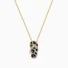Necklaces & Pendants|Effy Jewelry 14K Yellow Gold White, Brown, and Black Diamond Flip Flop Pendant