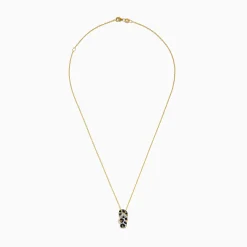Necklaces & Pendants|Effy Jewelry 14K Yellow Gold White, Brown, and Black Diamond Flip Flop Pendant