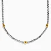 Mens|Effy Jewelry Men's 925 Sterling Silver and Yellow Gold Plated Necklace
