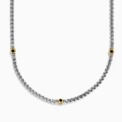 Mens|Effy Jewelry Men's 925 Sterling Silver Black Spinel Necklace
