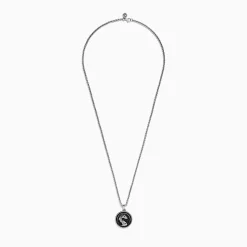 Mens|Effy Jewelry Men's 925 Sterling Silver Black Spinel and Ruby Pendant