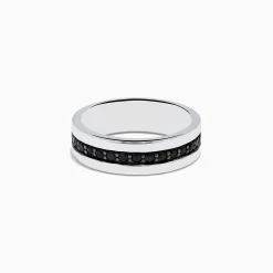 Mens|Effy Jewelry Men's 925 Sterling Silver Black Sapphire Ring