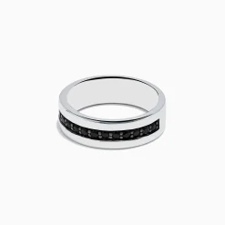 Mens|Effy Jewelry Men's 925 Sterling Silver Black Sapphire Ring