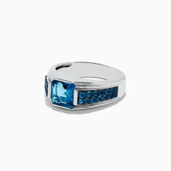 Mens|Effy Jewelry Men's 925 Sterling Silver Blue Topaz Ring