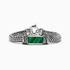 Mens|BH Multi Men's 925 Sterling Silver Braided Chain Malachite Bracelet 10.20 TCW
