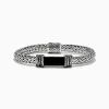 Mens|BH Multi Men's 925 Sterling Silver Braided Chain Onyx Bracelet 5.0 TCW