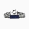 Mens|Effy Jewelry Men's 925 Sterling Silver Braided Chain Blue Sapphire Bracelet 2.60 TCW