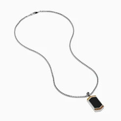 Mens|Effy Jewelry Men's 925 Sterling Silver Onyx Pendant