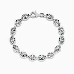 Mens|Effy Jewelry Men's 925 Sterling Silver Puffed Mariner Link Chain Bracelet