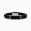 Mens|Effy Jewelry Men's 925 Sterling Silver Spinel Leather Bracelet