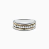 Mens|Effy Jewelry Men's 925 Sterling Silver u0026 18K Yellow Gold Diamond Band Ring
