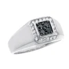 Mens|Effy Jewelry Men's Black Diamond Ring, .32 TCW