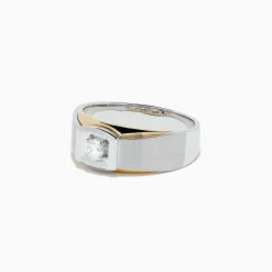 Mens|BH Multi Men's 14K Two Tone Gold Diamond Ring, 0.23 TCW