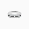 Mens|BH Multi Men's 14K White Gold Black and White Diamond Ring, 0.48 TCW