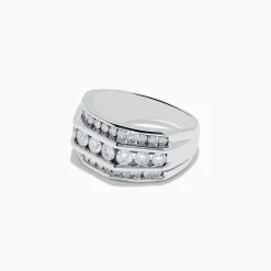 Mens|Effy Jewelry Men's 14K White Gold Diamond Ring