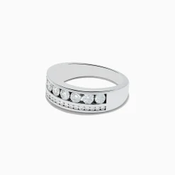 Mens|Effy Jewelry Men's 14K White Gold Diamond Double Channel Set Ring