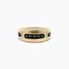 Mens|Effy Jewelry Men's 14K Yellow Gold Black and White Diamond Ring