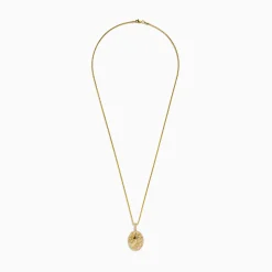 Mens|Effy Jewelry Men's 14K Yellow Gold Diamond and Ruby Dragon Pendant