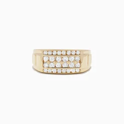 Mens|BH Multi Men's 14K Yellow Gold Diamond Ring, 0.96 TCW