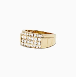 Mens|BH Multi Men's 14K Yellow Gold Diamond Ring, 0.96 TCW