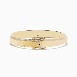 Mens|Effy Jewelry Men's 14K Yellow Gold Diamond Bangle 0.51 TCW