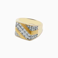 Mens|Effy Jewelry Men's 14K Yellow Gold Diamond Ring