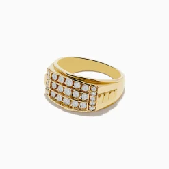 Mens|Effy Jewelry Men's 14K Yellow Gold Diamond Ring