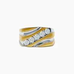 Mens|Effy Jewelry Men's 14K Yellow Gold Diamond Ring