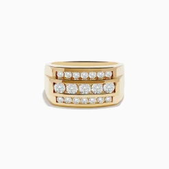Mens|Effy Jewelry Men's 14K Yellow Gold Diamond Ring