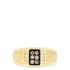 Mens|Effy Jewelry Men's 14K Yellow Gold Espresso and White Diamond Ring, 0.32 TCW
