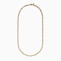 Mens|Effy Jewelry Men's 14K Yellow Gold Hollow Interlock Oval Chain Link Necklace 22"