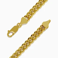 Mens|Effy Jewelry Men's 14K Yellow Gold Hollow Curb Chain Link Bracelet 8 3/4"