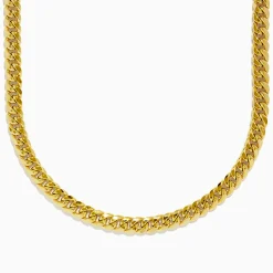 Mens|Effy Jewelry Men's 14K Yellow Gold Hollow Curb Chain Necklace 22"