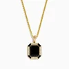Mens|Effy Jewelry Men's 14K Yellow Gold Onyx and Diamond Pendant