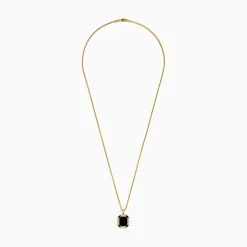 Mens|Effy Jewelry Men's 14K Yellow Gold Onyx and Diamond Pendant
