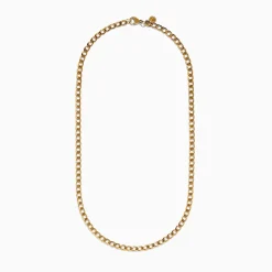 Mens|Effy Jewelry Men's 14K Yellow Gold Oval Curb Chain Necklace, 22''