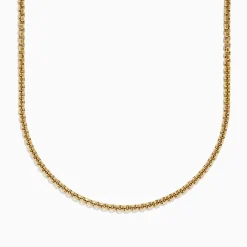Mens|Effy Jewelry Men's 14K Yellow Gold Round Box Chain Necklace, 22''