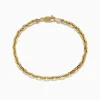 Mens|Effy Jewelry Men's 14K Yellow Gold Solid Chain Link Bracelet 8.5"