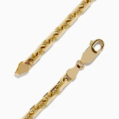 Mens|Effy Jewelry Men's 14K Yellow Gold Solid Chain Link Bracelet 8.5"