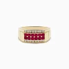 Mens|Effy Jewelry Men's Ruby Royale 14K Yellow Gold Ruby and Diamond Ring