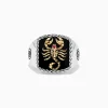 Mens|Effy Jewelry Men's Silver u0026 14K Gold Plating Onyx and Ruby Scorpion Ring, 5.00 TCW