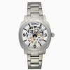 Watches|Effy Jewelry Men's Skeleton 41mm Sapphire Crystal Stainless Steel Watch