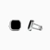 Mens|Effy Jewelry Men's Sterling Silver and Black Agate Cufflinks, 5.40 TCW