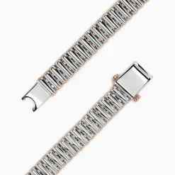 Mens|Effy Jewelry Men's Sterling Silver and Rose Gold Black Sapphire Bracelet, 4.20 TCW