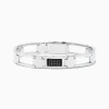 Mens|BH Multi Men's Sterling Silver Black Sapphire Link Bracelet