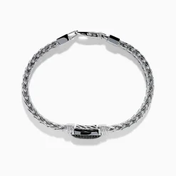 Mens|Effy Jewelry Men's Sterling Silver Black Spinel Bracelet
