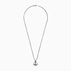 Mens|Effy Jewelry Men's Sterling Silver Blue Sapphire Anchor Pendant, 0.52 TCW
