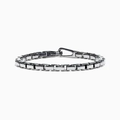 Mens|Effy Jewelry Men's Sterling Silver Box Link Bracelet