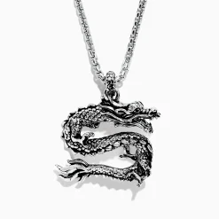 Mens|Effy Jewelry Men's Sterling Silver Dragon Pendant