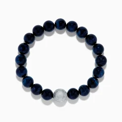 Mens|Effy Jewelry Men's Tiger's Eye and Meteorite Beaded 8" String Bracelet